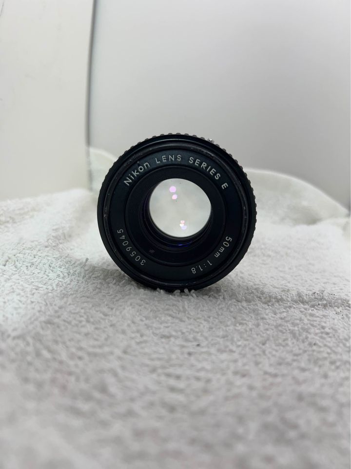 Nikon FA in Black w/Nikon 50mm F1.8 Series E AI-S Lens. Extra Focusing Screen
